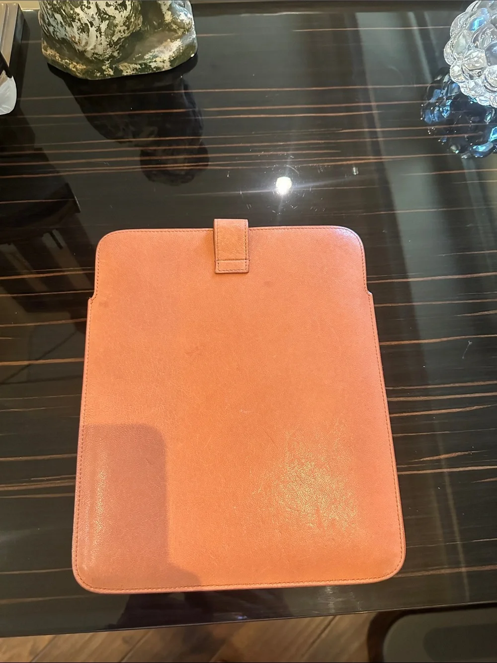 Alexander McQueen skull coral iPad case